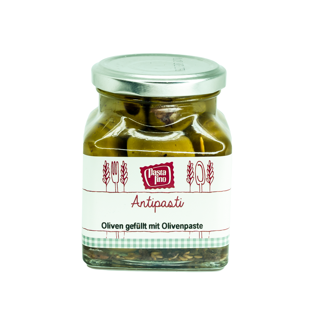 Antipasti Oliven gefüllt mit Olivenpaste 180 g - Bavaria Selection
